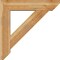 Ekena Millwork Traditional Slat Rough Sawn Bracket w/ Offset Brace, Western Red Cedar, 8"W x 36"D x 36"H BKT0806X36X36TRA06RWR - alternate 2